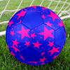 Star Pattern Indoor Size 5 Soccer Ball Colorful Machine Stitched PVC Competition Ready Durable High-Bounce