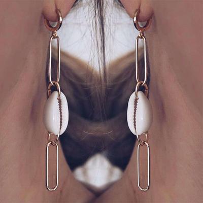Special Earrings, Fashion Street Photography Temperament Chain Shell Earrings Earrings Women