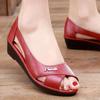 Order A Size Up Ladies' Summer New Model Shoes for Middle-aged Moms, Soft Bottom Slip- Durable Hollowed-out… More
