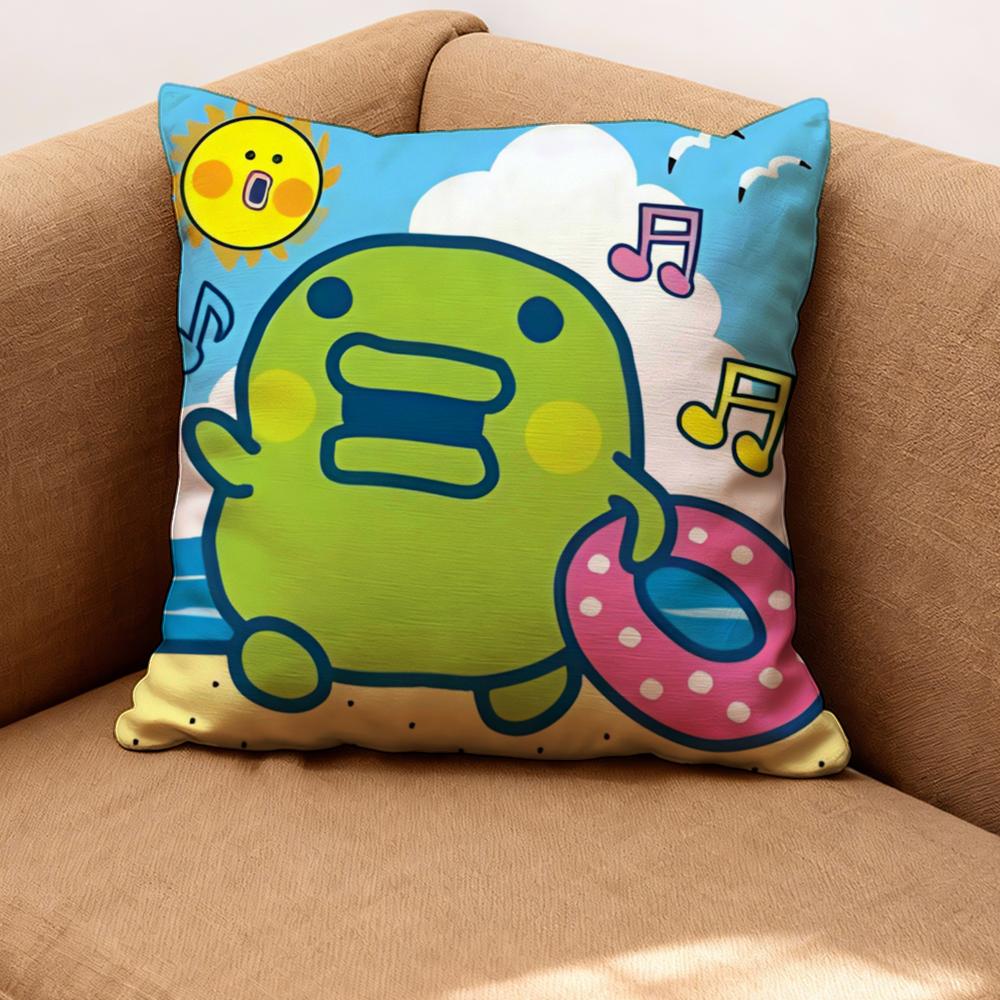 Tamagotchi Cushion Cover Premium Comfort Reversible Pillow Cove -Two In One Design For Any Room & Car Interior