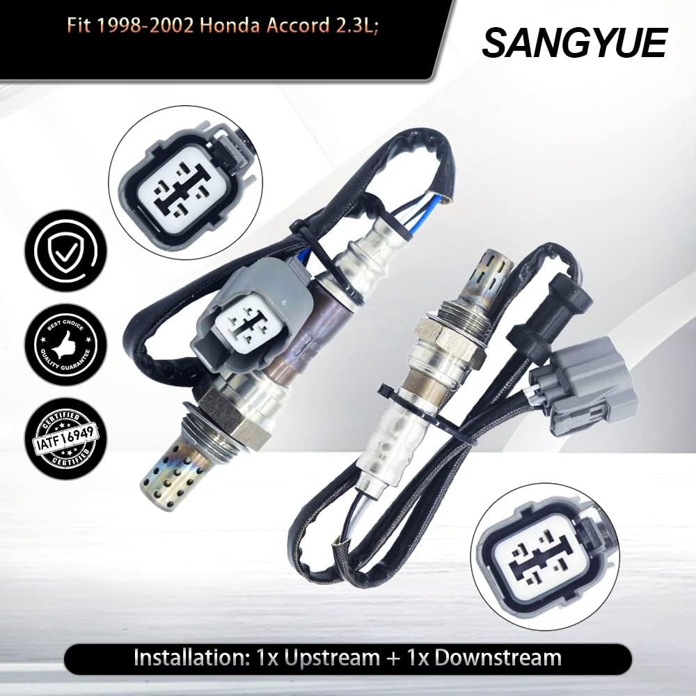 

2X Oxygen Sensor 1 & 2 for 1998 1999 2000 2001 2002 Honda Accord 2.3L Upstream + Downstream Only fit F23A1 & F23A5