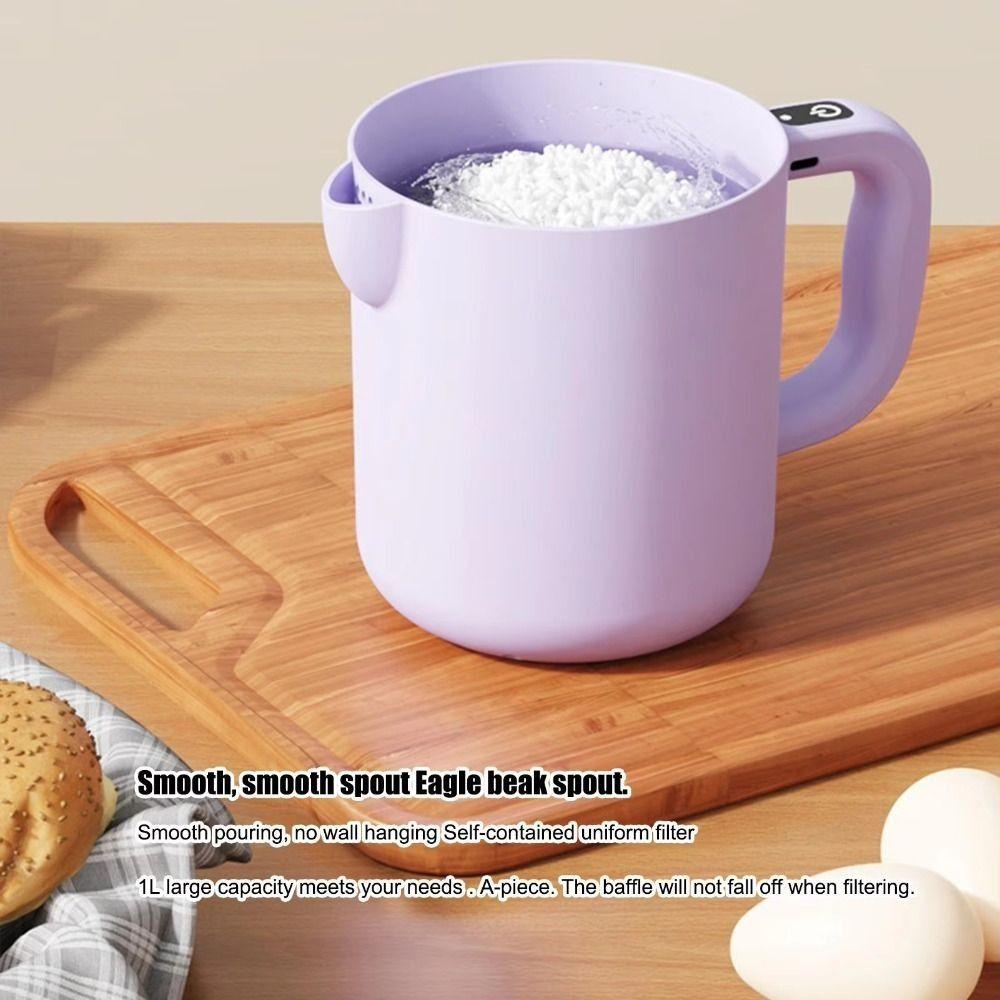2 In 1 Automatic Egg Beater 1 L Large Capacity Rice Washing Bowl Electric Mixer Blender Beating