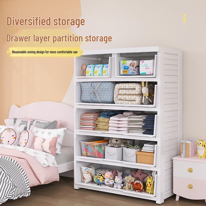 Sturdy 5-Drawer Baby Wardrobe & Toy Organizer