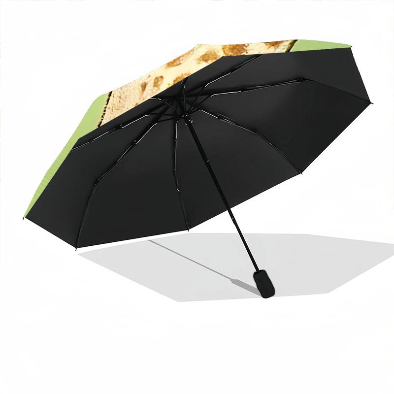 1PC Giraffe Love Automatic Folding Umbrella Automatic Open/Close, Automatic Folding, 8-Rib Durable Frame, Portable Travel Umbrella S10710