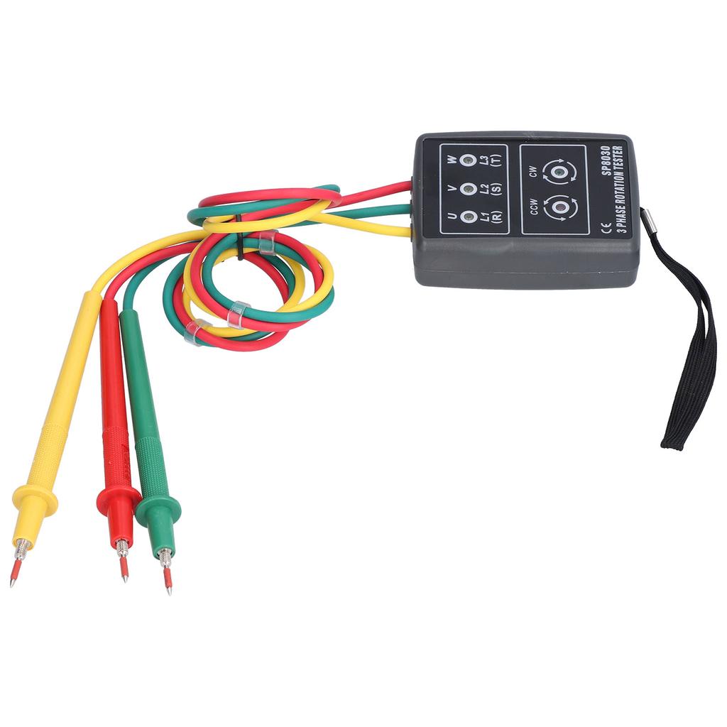 SP8030 3-fase rotasjonsmåler Høy nøyaktighet Bærbar Industriell Fasefølgemåler AC 60?600V