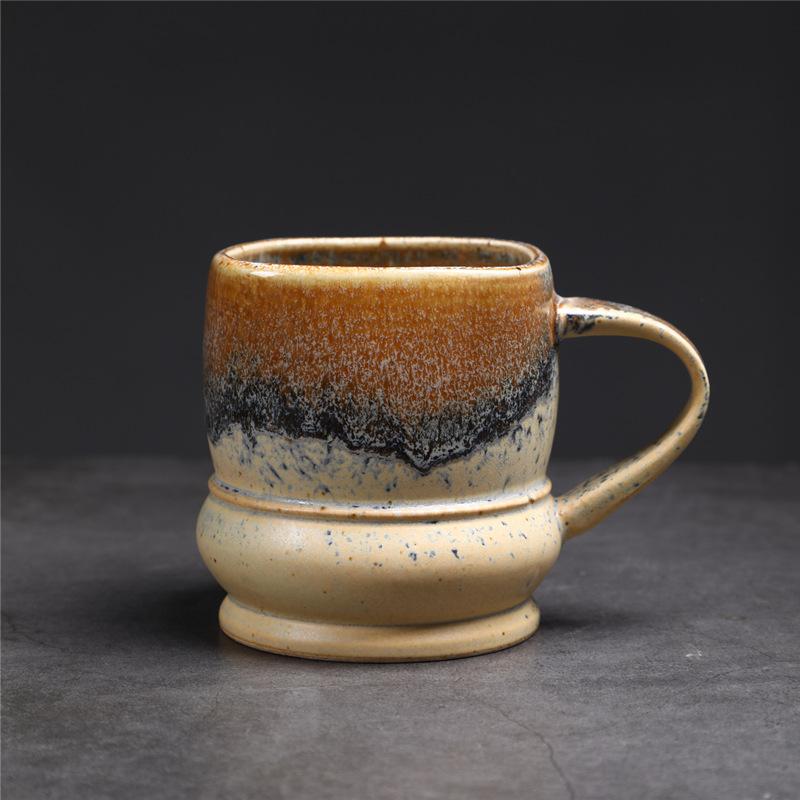 Large Middle Eastern Style Large-Capacity Ceramic Cup Large Beer Cup Kiln-Changed Coffee Cup