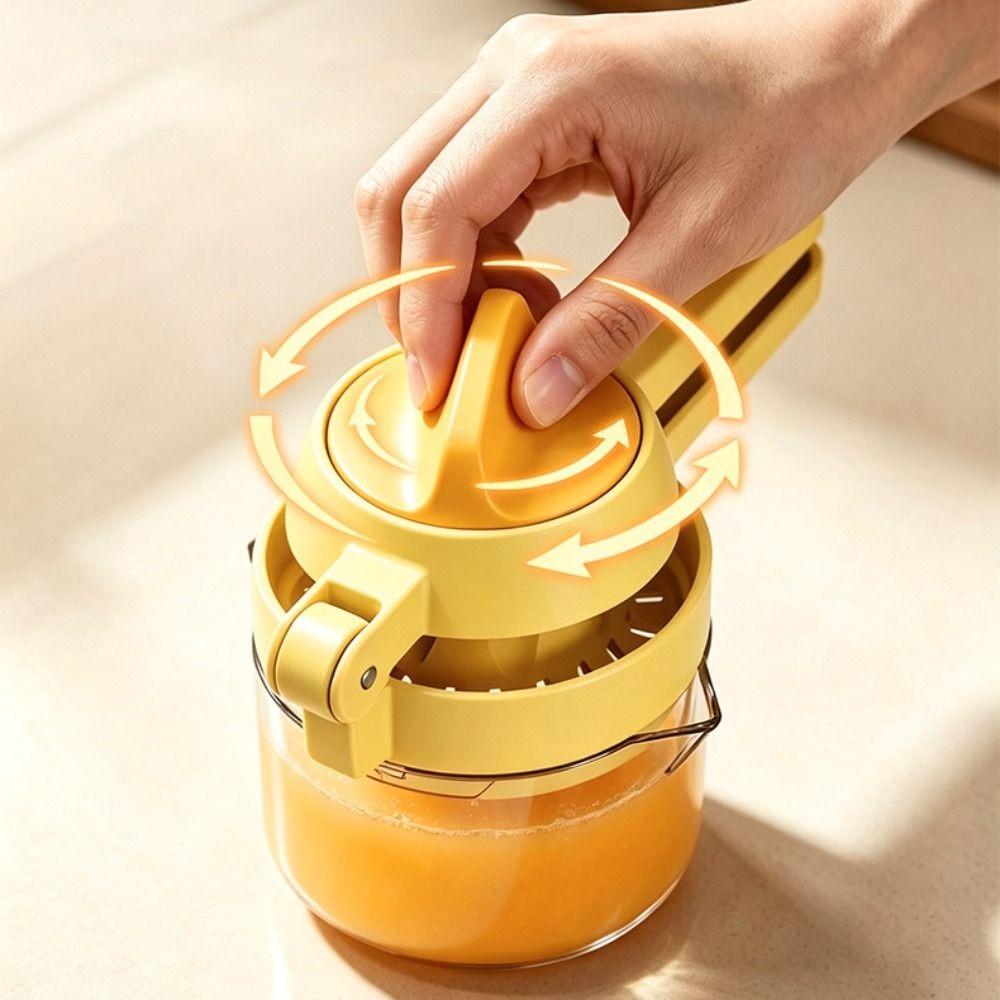 Hand-operated Rotary Orange Squeezer Labor Saving Mini Fruit Presser Portable Citrus Presser  Home
