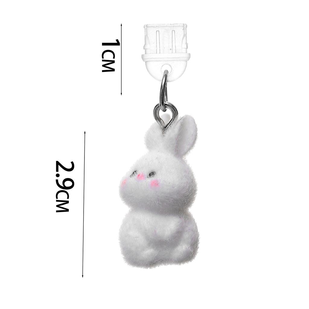 Type-c Phone Dust Plugs Cute Rabbit Decorative USB C Anti Loss Dustplugs for Samsung Xiaomi Android Charging Port Stopper Cap