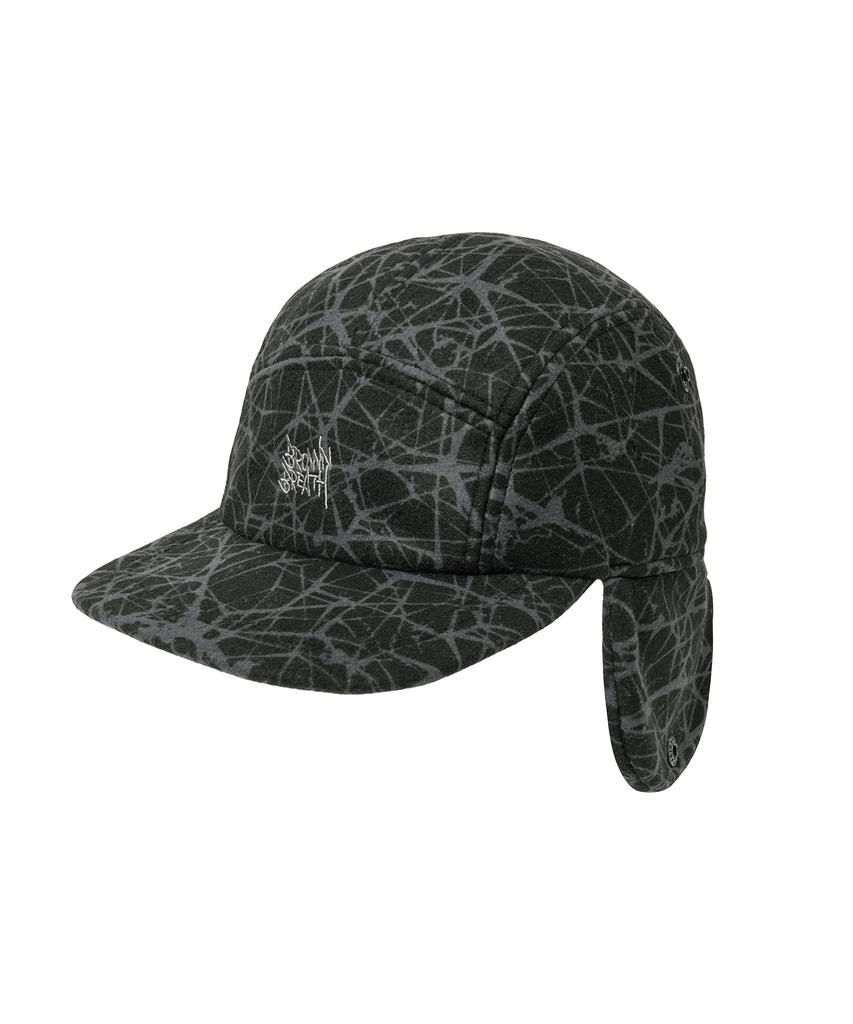 BROWNBREATH Sprawl Boucle Earflap Camp Cap - Black