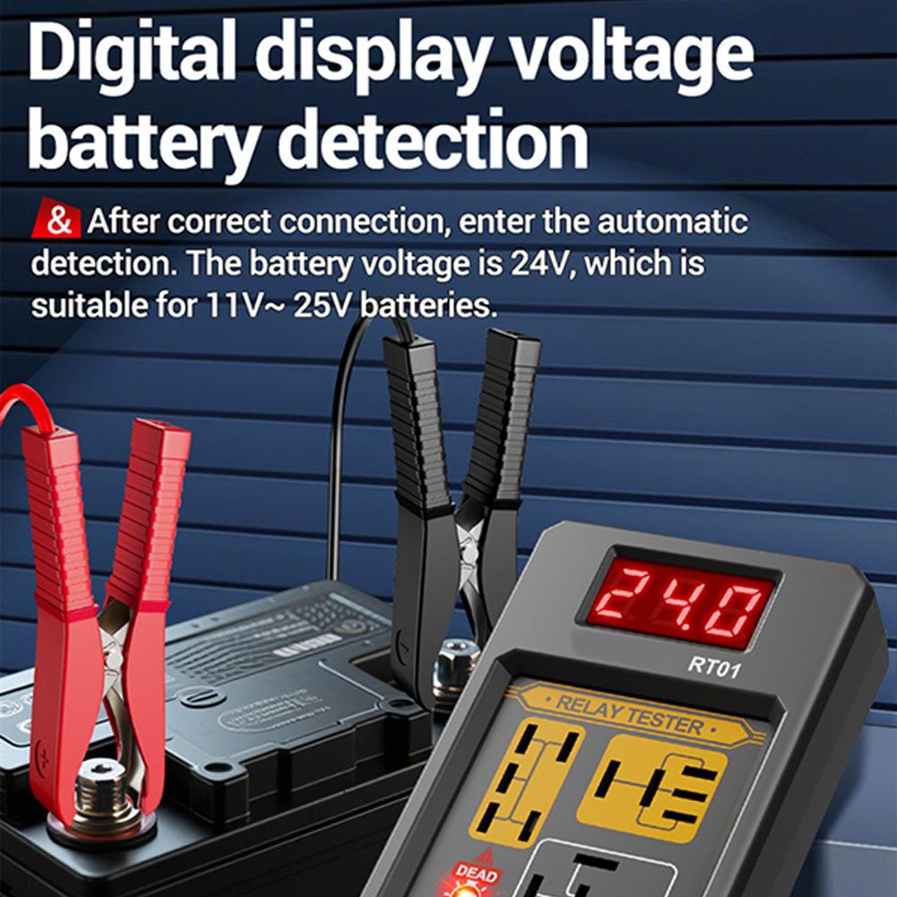 Universal Relay Detector LED Indicator Light 11-25V Car Relay Test Battery Checker 4/5 Foot Socket Analysis Diagnostic Tool