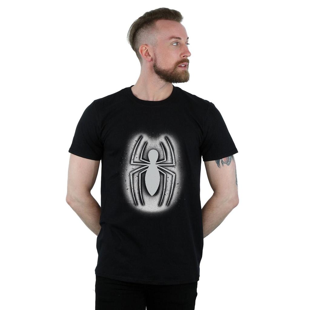 Marvel Mens Spider-Man Graffiti Logo T-Shirt