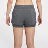 Nike Womens One Dri-Fit 3-In-1 Soft Comfortable Versatile Mid-Rise Sports Shorts Women shorts Gray DX6013068