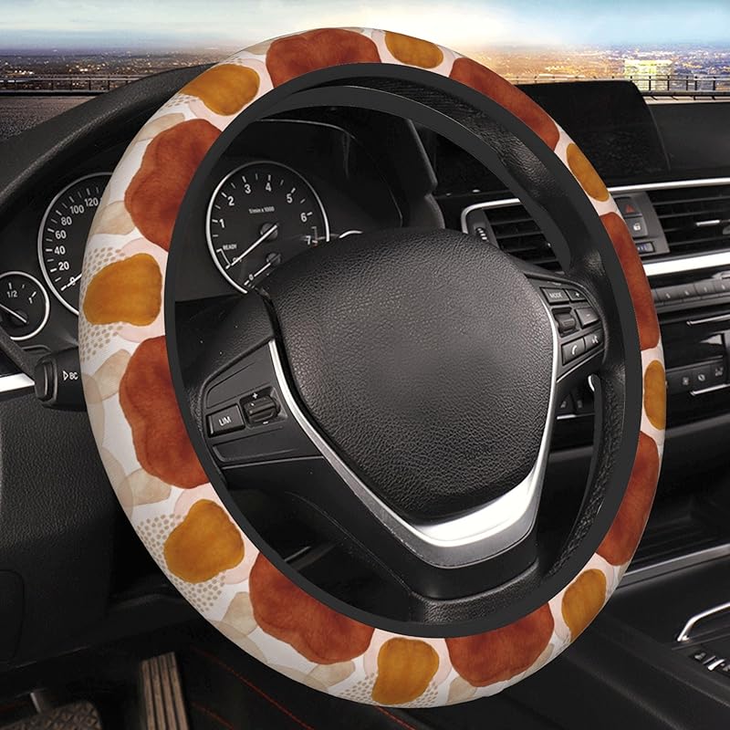 Retro Pigeon Flower Floral Steering Wheel Cover Universal Car Interior Accessories For Women Men 15 Inch Anti Slip Breathable Odorless Neoprene Decor