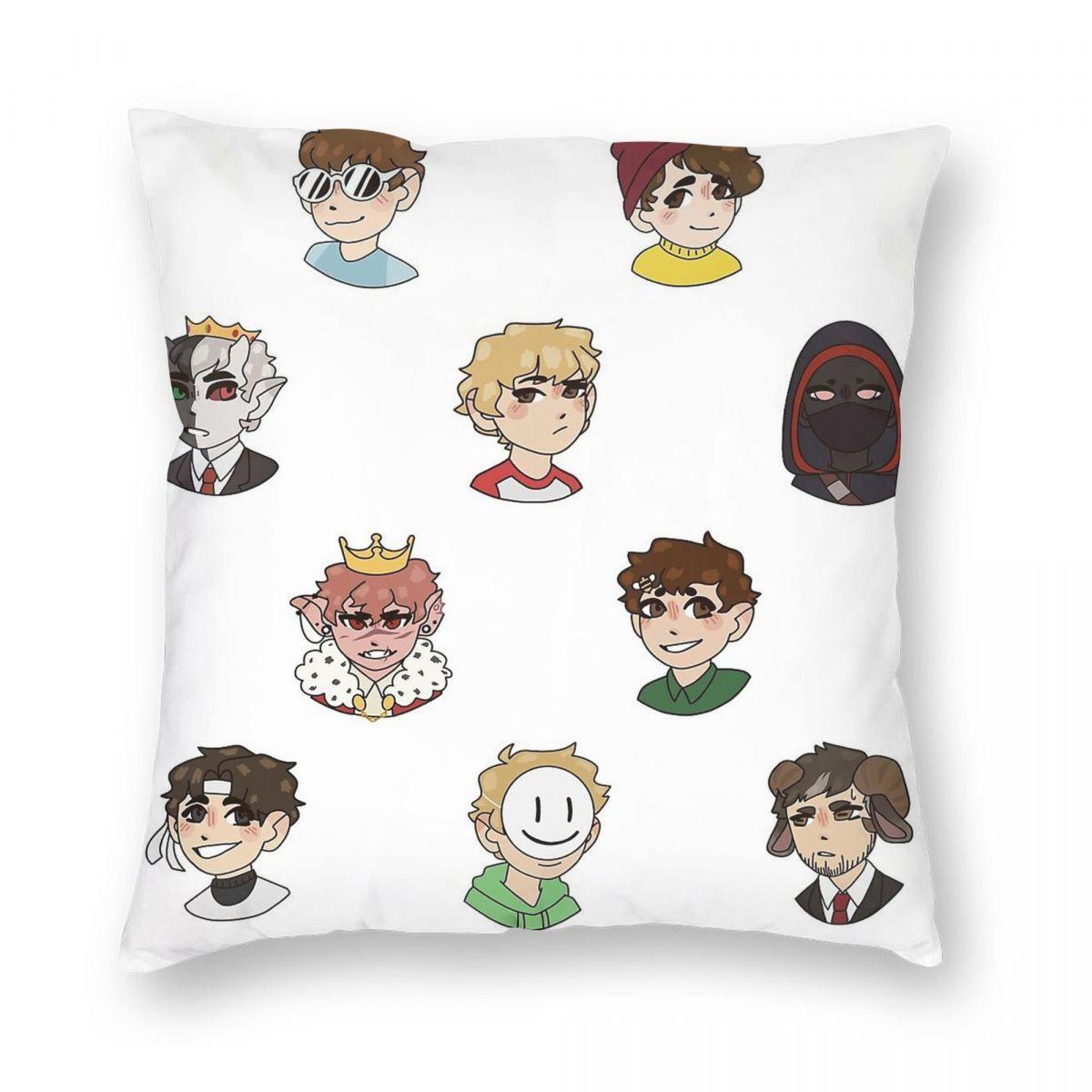 Dream Team Pillowcase Polyester Linen Velvet Creative Zip Decor Home Cushion Case x 30x30cm