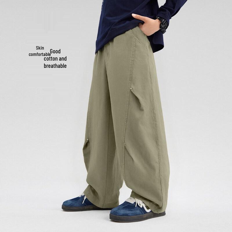 Boy s Khaki Rivet Pleated Cargo Pants 120