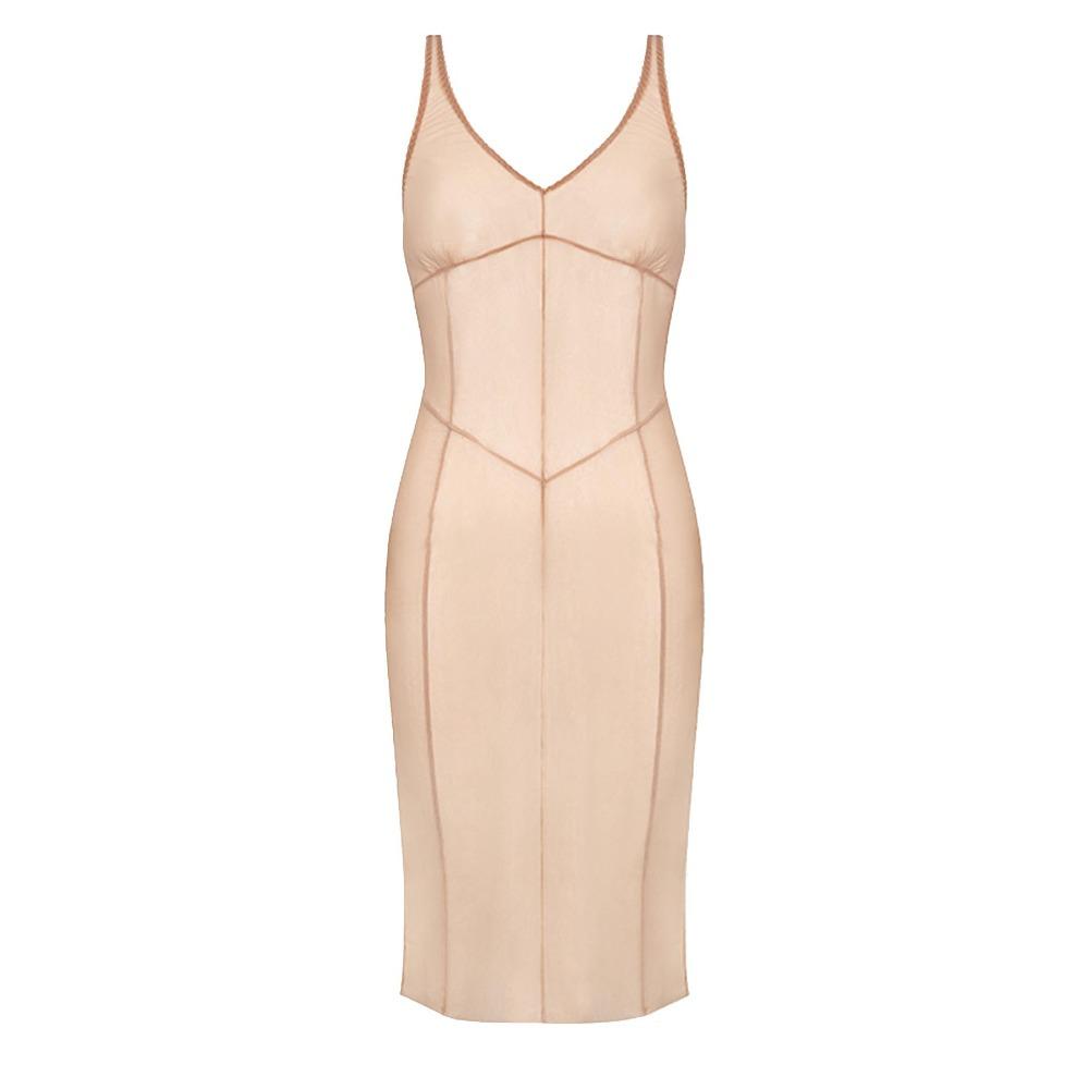 Lace Trim Mesh Cover Up Dress Sleeveless Slip Smock Sexy Sling Dress  Party Vacation