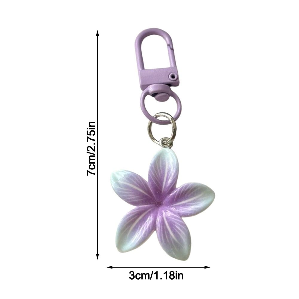 Cute Resin Flower Keychain Colorful Car Key Ring Floral Backpack Hanging Decoration