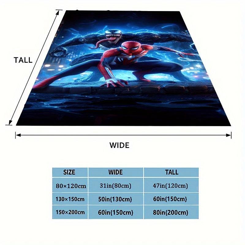 1pc Spider-Man Printing Blanket - Soft, All-Season Throw for Living Room, Bedroom,Personalized Gift with Adorable Cartoon Design