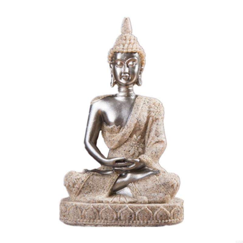 62KD Resin Buddhist Statue Figurine Buddhist Meditating Statue Sculpture for Indoor