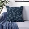 Navy Blue Gold-Line Star square Jacquard Pillow Cover for Sofa Office Waist Cushion Cover Home Decorative Pillowcase