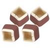 4Pcs Silicone Furniture Protectors 3.3x3.9x3.9cm NonSlip Chair Table Foot Covers Caps(Coffee )