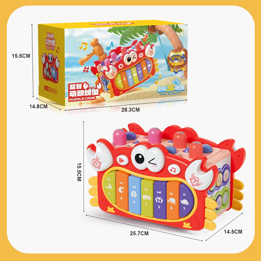 8-in-1 Hammering Pounding Toys For Kids Fishing Game 6 Sides Wooden Activity Cube Baby Toys Birthday Gifts For Boys Girls