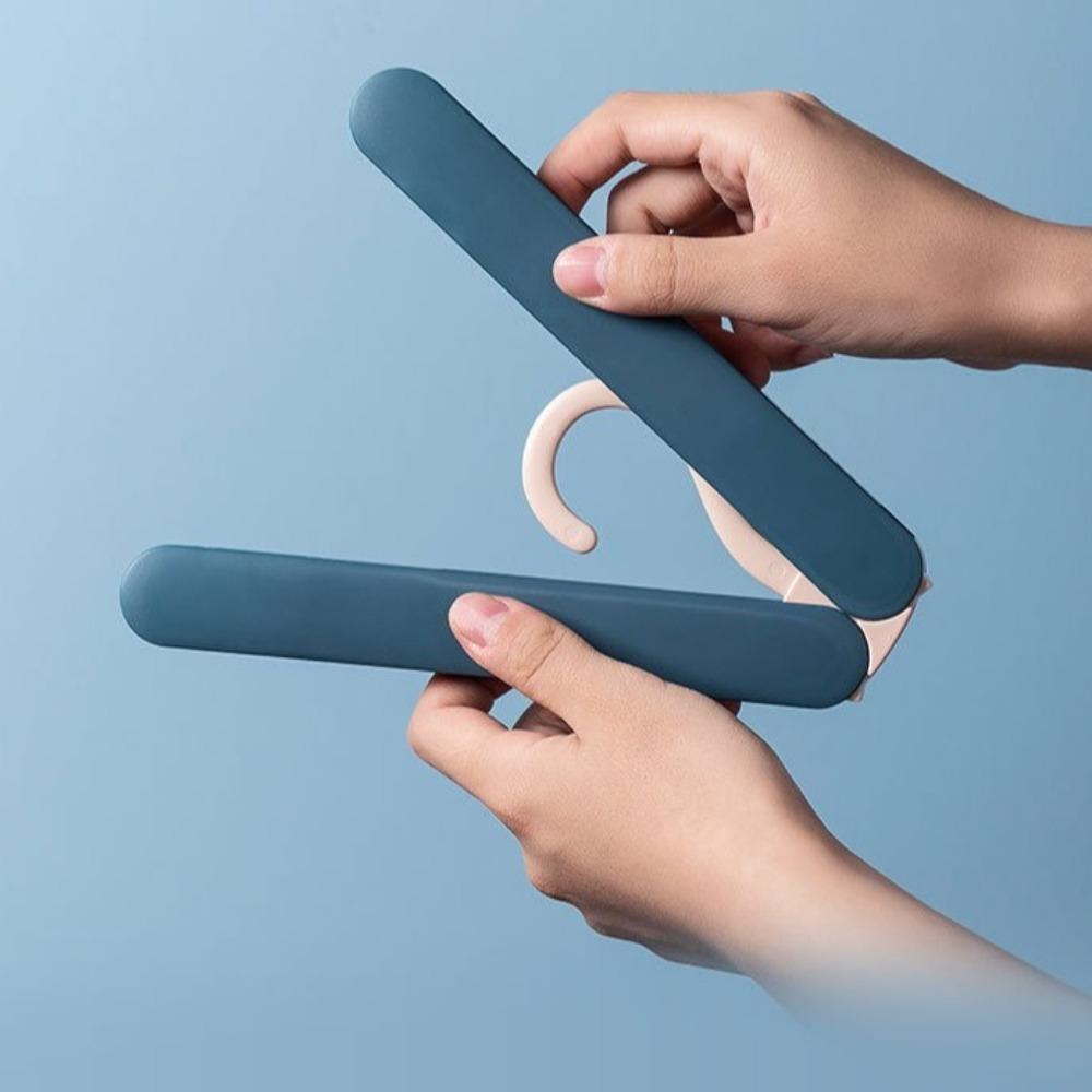 2PCS Nordic Style Portable Hanger Plastic Multifunctional Hanger Travel Folding Hanger  Travel Use
