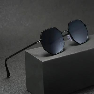 Fashion Retro Classic Metal Polygonal Sunglasses - Octagon Shape UV400 Protection Glasses for Men & Women