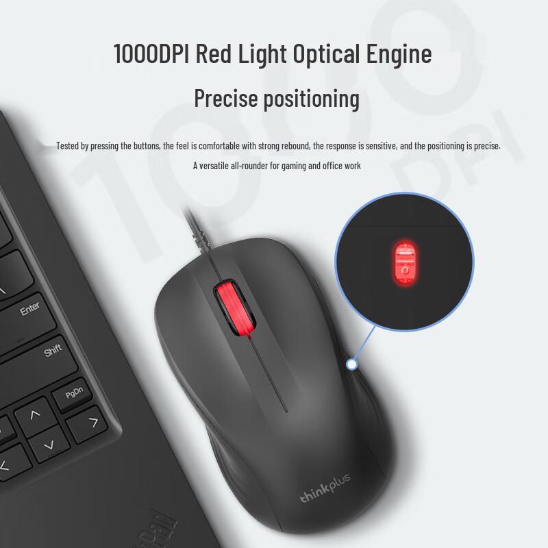 Lenovo ThinkPlus KM110Pro Wired Keyboard and Mouse Combo