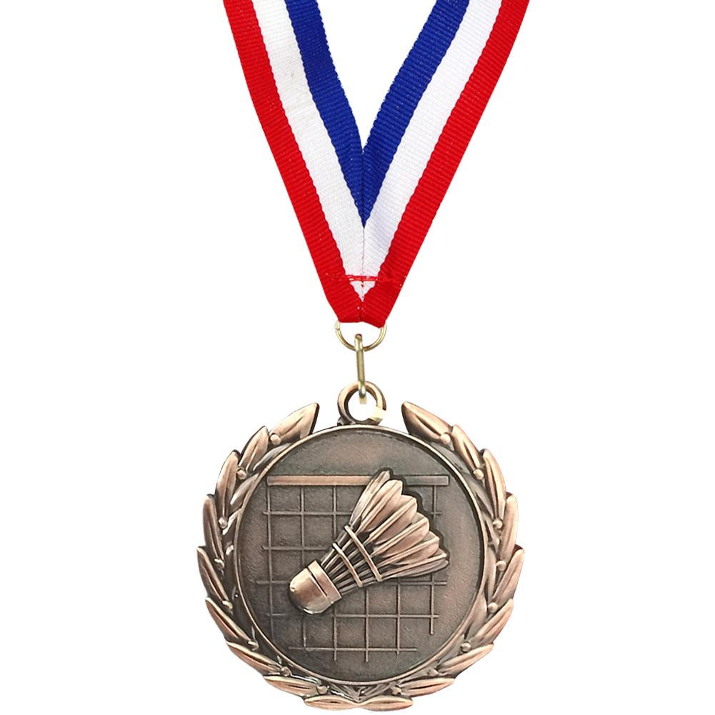 5cm Badminton Medal Sports Medals Zinc Alloy Metal Winner Medals Badminton Award Medals for Games Sports Competitions