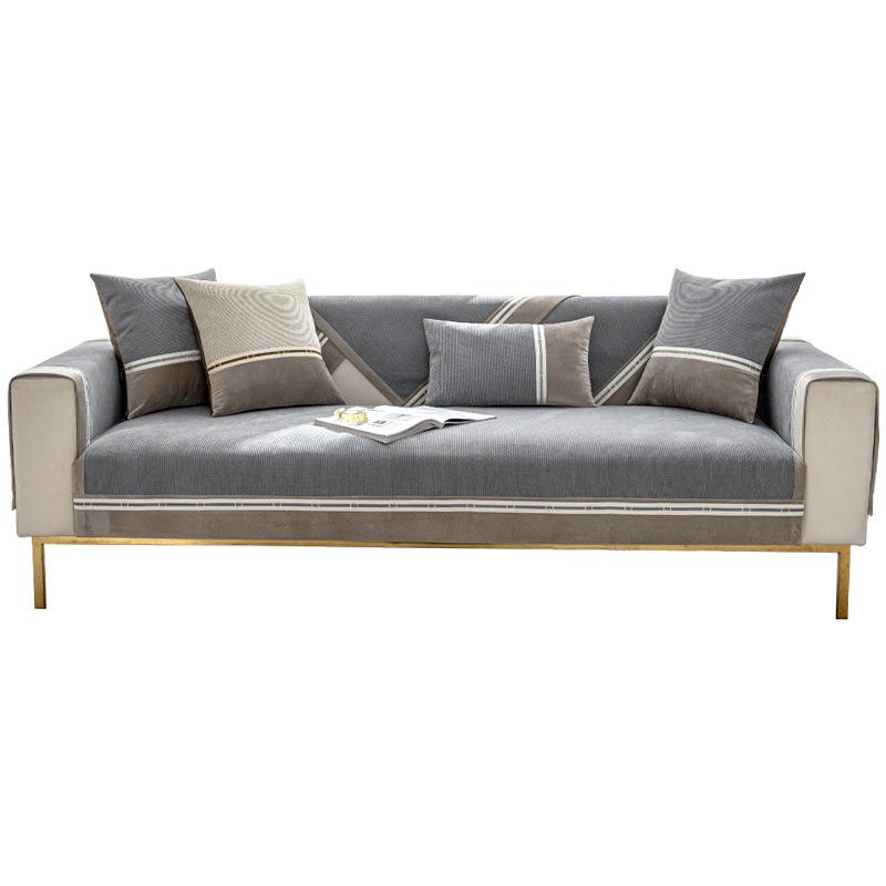 Nowoczesna prosta antypoślizgowa poduszka cztery pory roku uniwersalny pokrowiec na sofę pokrowiec z tkaniny szenilowej poduszka na sofę