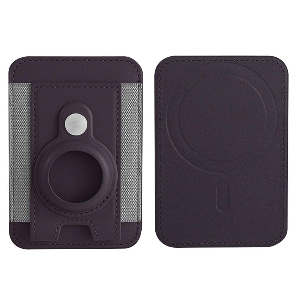 

Еластична стрічка PU шкіра Задня кишеня для карток для телефону Сумісний з MagSafe Захисний чохол для AirTag Dark Purple