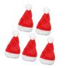 5 Stück Weihnachten Haustierhut Rot Plüsch Gummiband Hund Katze Niedlich Haustier Weihnachtsmannmütze für Feiertagsparty Kostüme