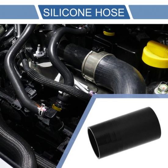 1 Pcs 63mm 248" ID 127mm 5" Length 0 Degrees Black Car Silicone Hose