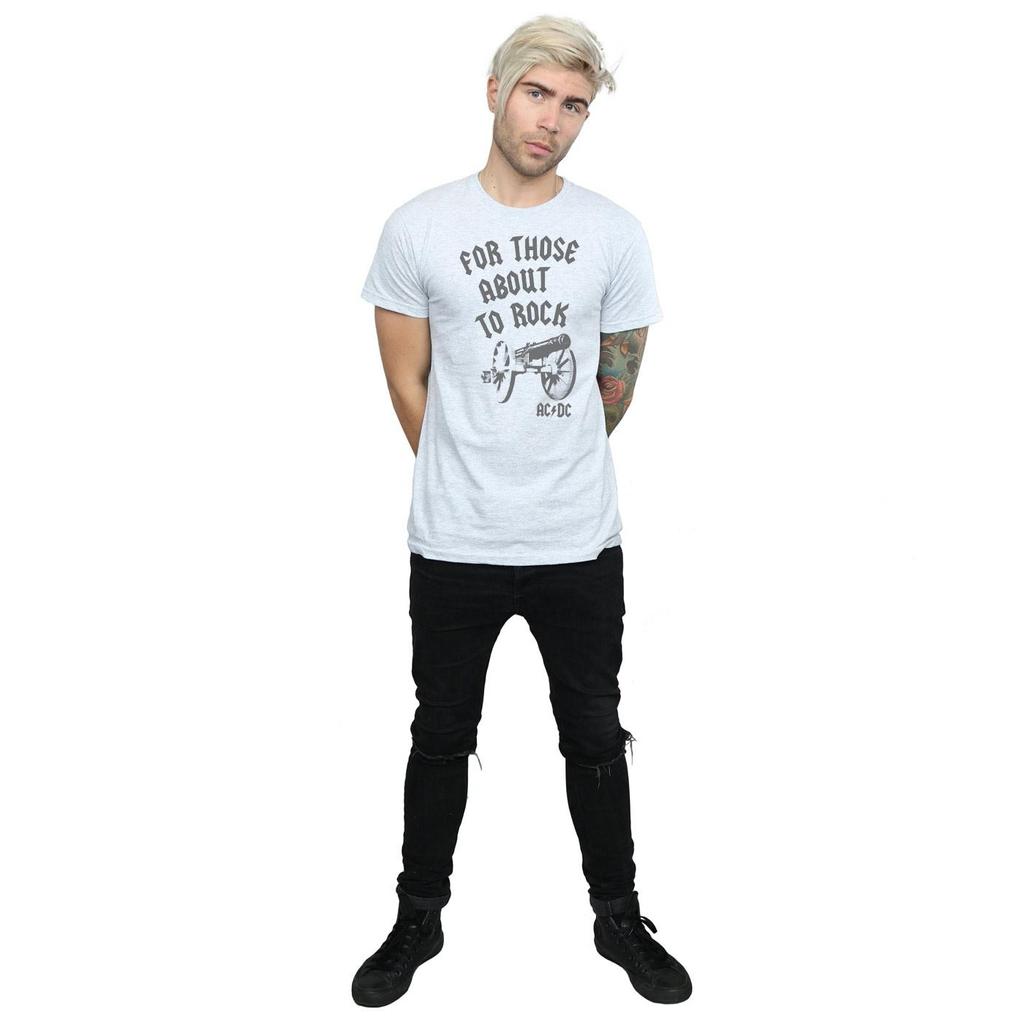 AC/DC Mens For Those About To Rock Cannon T-Shirt