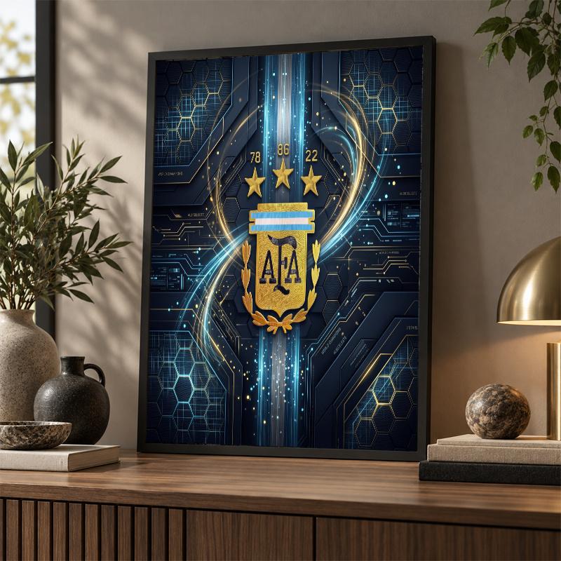 Argentina Football Diamond Painting Kit 5D Full Drill DIY Diamond Mosaic Wall Art Home Decor