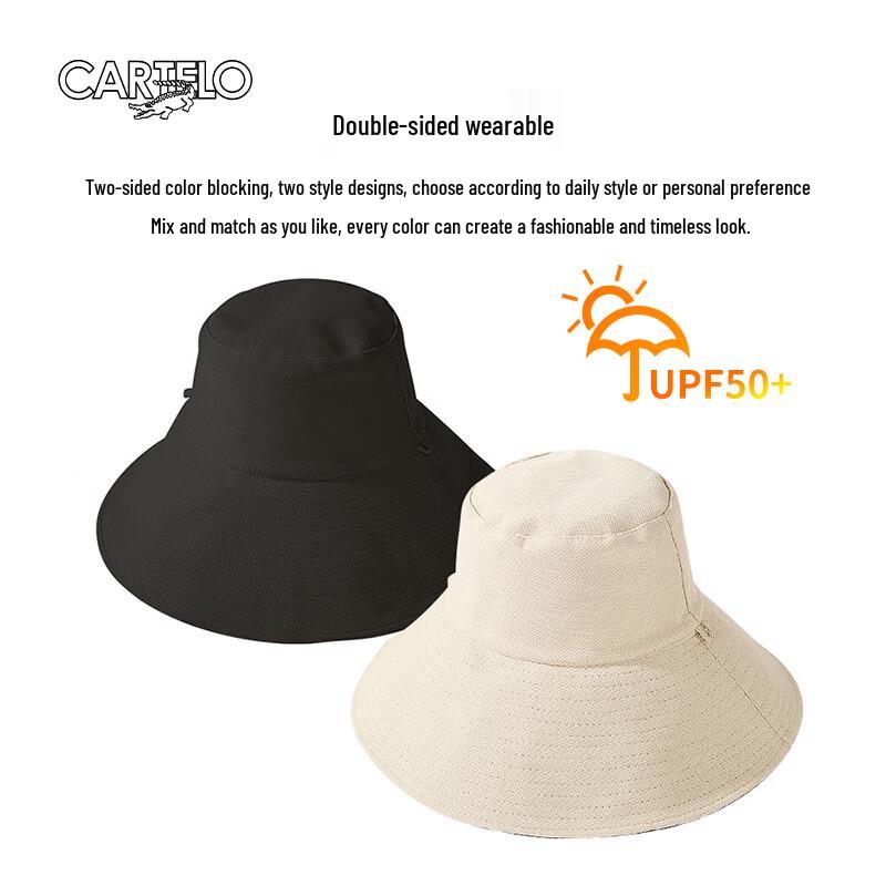 Women's Reversible UV Protection Wide Brim Bucket Hat