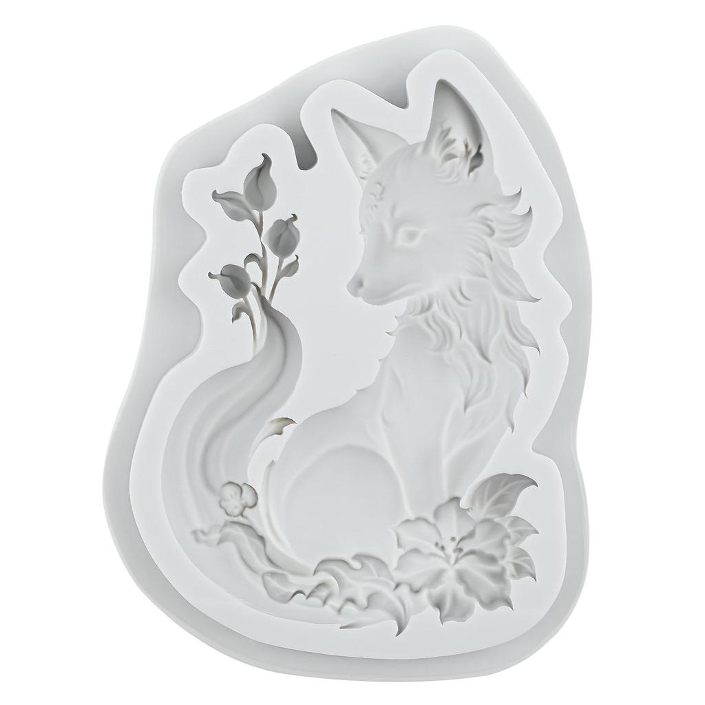 Animal Fox Silicone Molds Fox Fondant Mold Cake Decorating Tools Cupcake Topper Candy Chocolate Gumpaste Mold