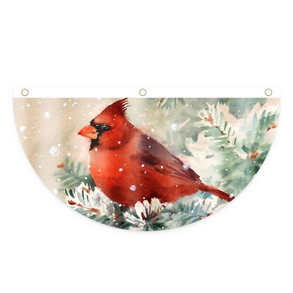 Christmas Bunting Flags, Outdoor Fan Shaped Christmas Print Hanging Bunting Flag Banners For Xmas Party Yard Garden Home Decor