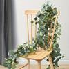 Realistic Fake Eucalyptus Vine Wall Hanging Vine Archway Artificial Plants Greenery Garland White Flowers Eucalyptus Leaves