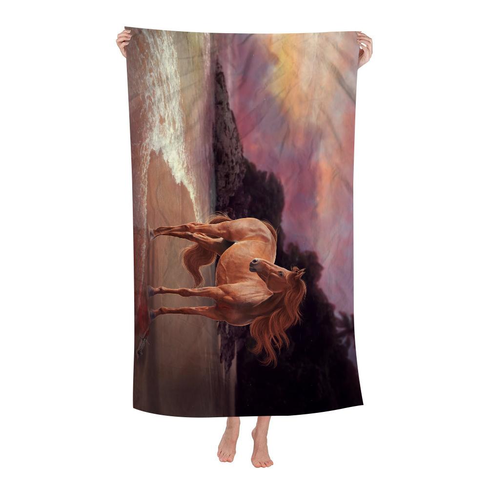 Pferd Cartoon Strandtuch Niedlich Kawaii Raumdeko Bad Mädchen Kinder Handtücher Für Badezimmer Dusche