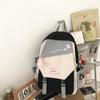 Schoolbag Schoolbag Female Student Korean Version High School Contrasting Color Large Capacity Girl Ulzzang New Junior High School Backpack Ins 