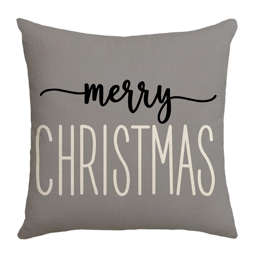 New Christmas Pillow Christmas Tree Farm Car Plaid Home Cushion Pillow Cover
