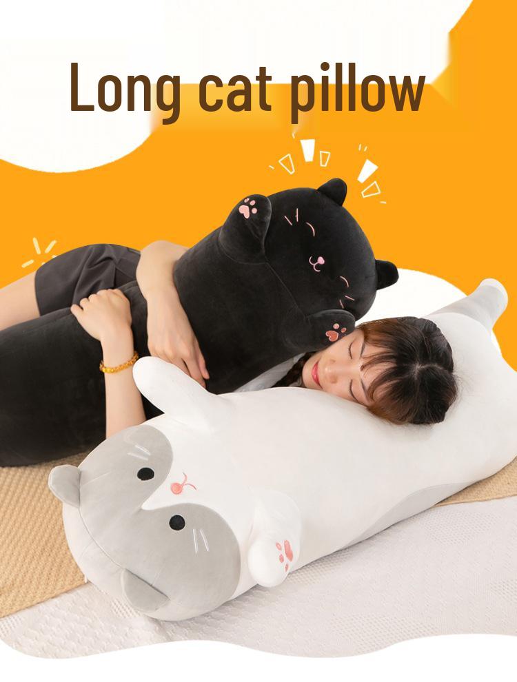 Plus Size Fat Cat Hugging Pillow - Plush Toy Backrest for Relaxing Sleep and Comfort