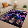 3D Cartoon Kpop Demon Hunters Zoey Rumi Mira Living Room Non-Slip Area Rug Carpet for Bedroom Playroom Sofa,Home Decor Doormat