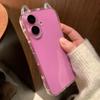 Lyxigt 3D kattöron sött genomskinligt skal till iPhone 14 15 16 Pro Max Plus 11 12 13 X Xr Xs 7 8 SE 2 genomskinligt stötsäkert mjukt skal
