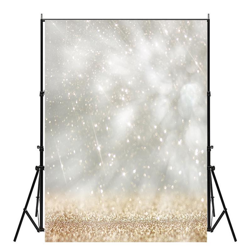 Silver Glitter Sparkle Bokeh Photo Backdrop for Events,Parties,Studio Shoots,Outdoor Celebrations,Live Streaming