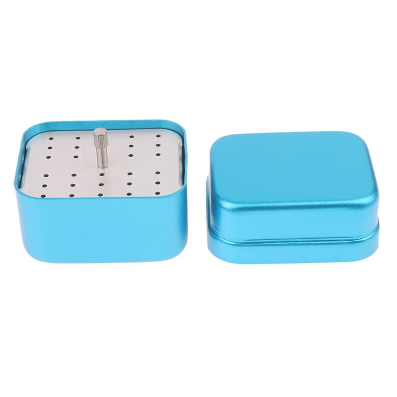 

30 отверстий алюминиевый стоматологический дезинфекционный бокс автоклав стерилизатор держатель файлов с отверстиями для стоматологической чистящей подставки автоклав синий