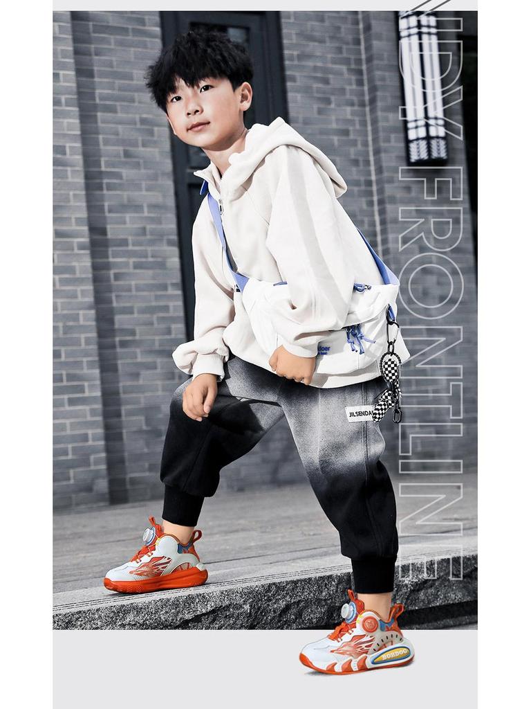 Babudou Boys' Double Mesh Sneakers - 2025 Autumn/Winter New Style Fashion Running Shoes for Kids