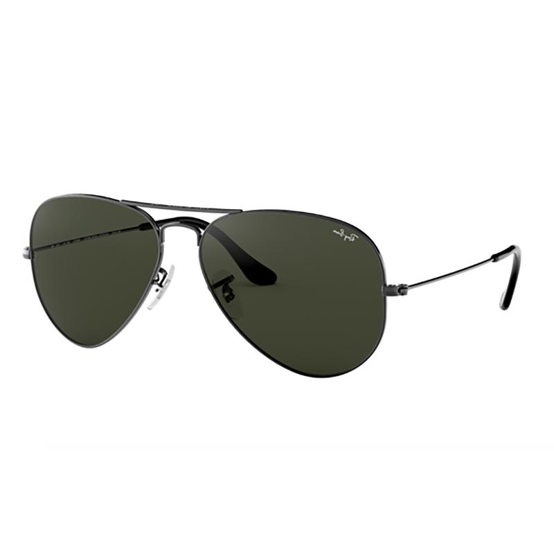 Ray-Ban Metal Round Frame Grey Aviator Sunglasses for Men